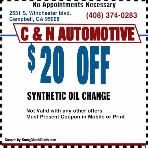 SYNTHETIC OIL CHANGE Coupon Campbell