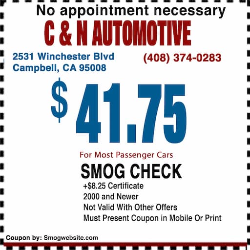 Smog Check Coupon Campbell